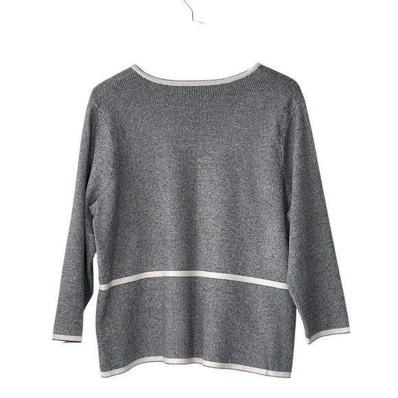 JONES NEW YORK Woman Long Sleeve Black White Sweater Top Sz 2X - Picture 13 of 16